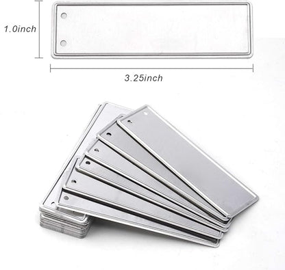 Aluminum Plant Labels, Double Sided Metal Labels, Metal Label Tree ID Tags Durable & Waterproof Pot Label Tag Outdoor Marker for Indoor Outdoor Gardening Nursery (50)