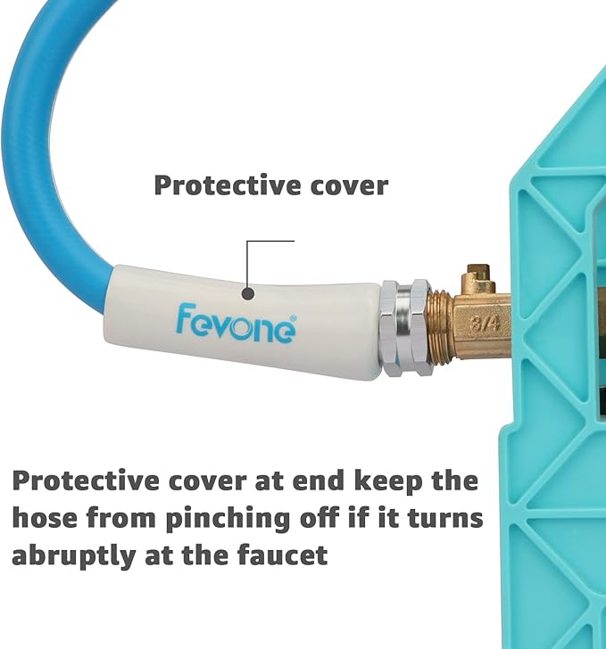 Fevone Kink Free Garden Hose 50 ft, All Weather Flexible, Heavy-Duty & Durable, Leak-Free Connection