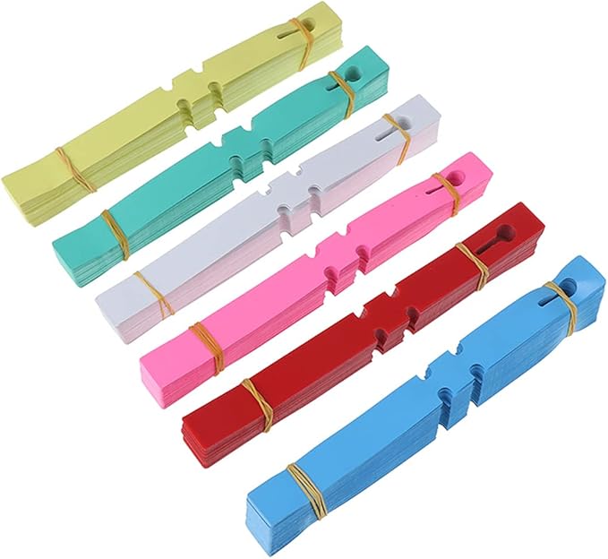 600 PCS Plastic Plant Tree Tags, 6 Color Plant Hanging Labels Outdoor Tags Wrap Around Plant Tree Markers, Hanging Adjustable Nursery Garden Labels and Waterproof Reusable Plant Tags Markers
