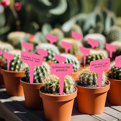 200pcs Plant Labels,Plant Name Tags,Pink Plant Markers,Gardening Supplies,Garden Labels Outdoor Waterproof,Garden Markers,Plastic Plant Labels for Seedlings,Greenhouse Accessories,Plant Nursery