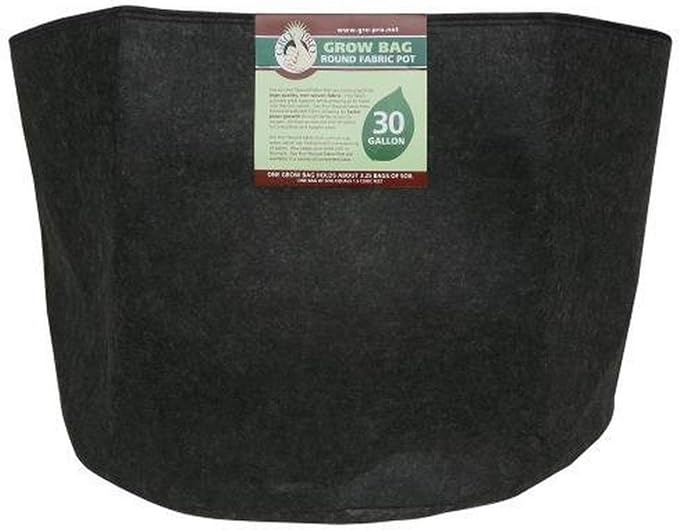 Gro Pro Premium Round Fabric Pot 30 Gallon, Black