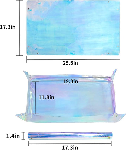Repotting Mat for Indoor Plants Iridescent Plant Potting Mat Waterproof Potting Repotting Tray Gardening Gifts Mat Cactus Succulent,Orchid Potting Soil Mix Mess Control, 25.6" Garden Tool, Pots Mat