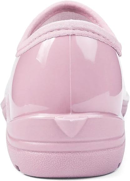 DKSUKO Waterproof Garden Shoe for Women Outdoor Slip-On Rain Boots Short Ankle Work Shoes and Garden Clogs with Comfort Insole