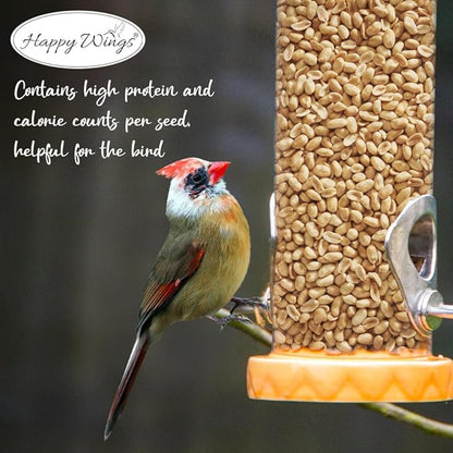 Happy Wings Shelled Peanuts Seeds Combo Wild Bird Food - 10 Pounds- 5 Pounds Combo Pack of 2 I No Grow Seed I Bird Food for Wild Birds