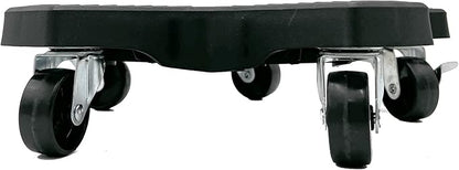 Bosmere 16" Plant Caddie - Heavy-Duty Rolling Plant Stand with Locking Wheels, 500 lb Capacity – Durable Plant Caddy for Indoor/Outdoor Use, Black