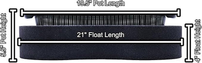 Custom Pro Self Watering Mesh Aquatic Plant Pot with Float - 18" Kidney Shape Floating Pond Island