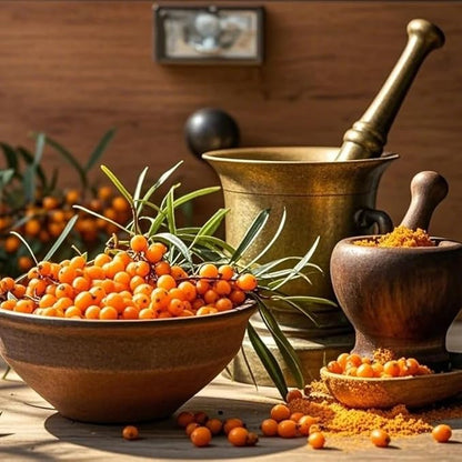 Sea Buckthorn Seeds for Planting, 30pcs Perennial Sea Buckthorn Fruit Tree Seed Non-GMO Heirloom Sweet Edible Tropical Fruit Plants, Sweet Juicy Fruits Plants in Your Home Garden Outdoor