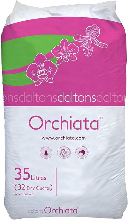 Orchiata Orchid Bark | Orchid Bark for Plants 100% Pure New Zealand Pinus Radiata | Organic Potting Orchid Bark for Aeration and Longevity, 35L Bag (Super 3/4"-1")