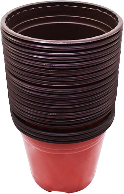 8.0" Seedling Pots Plastic Plant Pots Seedling Cups Nursery Pots Plant Container Suit for Seeds Germination, Seedlings Growing, Succulents Planting, Seeds Starting 100 Pcs