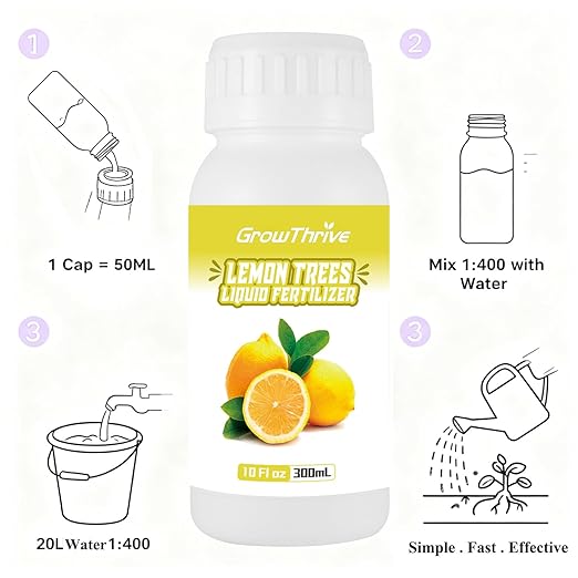 Lemon Tree Fertilizer - Orange, Lemon, Lime, Mango, Avocado - Ideal Micronutrients Plant Food for Tropical Fruit Trees to Grow More Fruit - Garden-Growing Miracle Nutrients, 10 oz