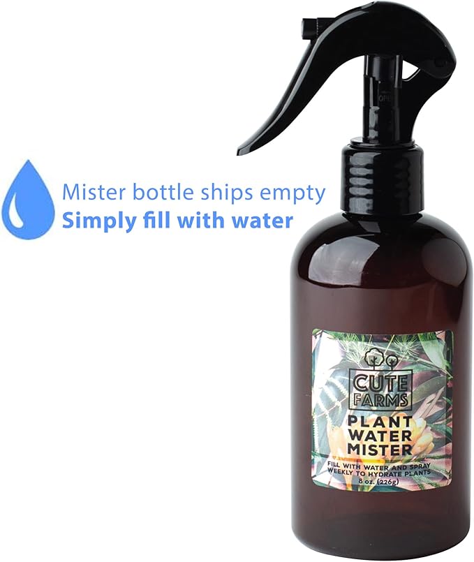 Cute Farms Orchid Plant Food Fertilizer Mist (8 oz. Spray Bottle + ONE Water Mister)