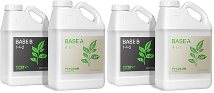 VIVOSUN Liquid Nutrients Base A & B Bundle, Grow Big Hydroponic Fertilizer, Supports Vegetative and Flowering Stages for Outdoor, Indoor Plants, Best Plant Food, Set of 1 Gallon (Pack of 2)