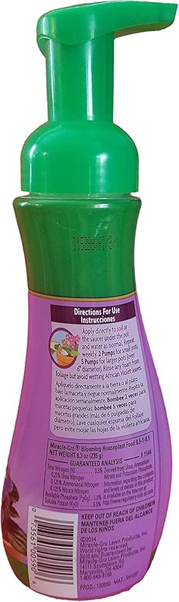 Miracle-GRO Blooming Houseplant Food, 8 oz & Miracle-GRO Orchid Plant Food Mist (Orchid Fertilizer) 8 oz. (2 fertilizers)