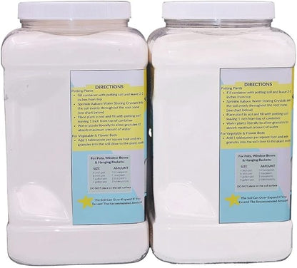 AABACO Water Storing Crystals - for Indoor & Outdoor Plants - Mix Crystals with Soil to Reduce The Amount of Watering Needed - Protect Against Heat - Watch Your Garden & Plant Grow (10LB)