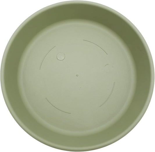 The HC Companies Flower Pot Saucers - Plastic Plant Saucer for Outdoors & Indoors - Traditional Design Plant Pot Trays for Water Drainage - Durable & Stylish Round Plant Tray (10-inch Seafoam)