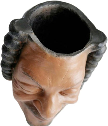 Funny Celebrity Face Planter Pot,Rapper Man Face Succulent Flower Pot,Old Man Head Planter Plant Pots for Indoor Outdoor Plants,Halloween Décor