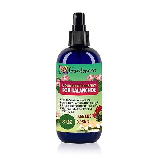Gardenera Professional KALANCHOE Superfood Spray Mist for Home Gardening | Micro-Fungi Enriched Fertilizer Mist for Healthy Leaves & Growth | 18 Essential Vitamins & Minerals for KALANCHOE - 8oz