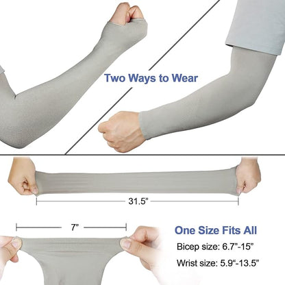 beister 3/6 Pairs UV Cooling Arm Sleeves Sun Protection Unisex for Sports, Cycling, Golf, Running