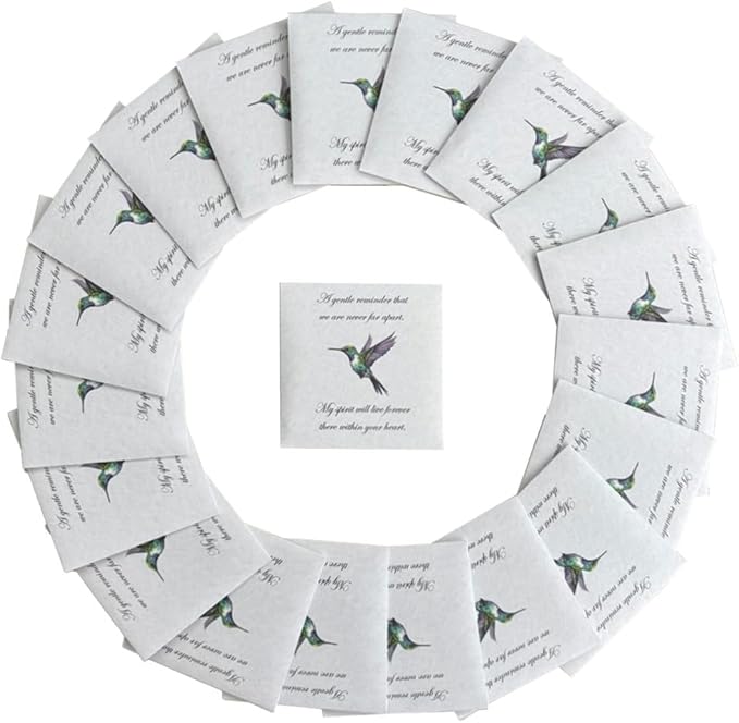 Forget Me Not Seeds - Hummingbird Funeral Favors - Prefilled Seed Packets - Ready to Give - Pack of 20