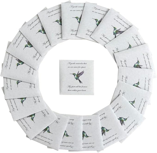 Forget Me Not Seeds - Hummingbird Funeral Favors - Prefilled Seed Packets - Ready to Give - Pack of 20