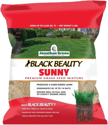 Jonathan Green (10860) Black Beauty Sunny Grass Seed - Cool Season Lawn Seed (3 lb)