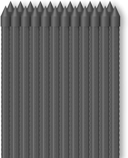 AC Infinity Garden Plant Stakes 60", Sturdy Metal Support Sticks with Protective Plastic Coating, 25-Pack for Tomatoes, Trees, and Vines in Gardening Hydroponics