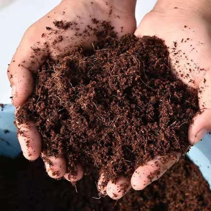 TINGMEI Premium Coconut Coir Pith with Low EC and pH - 100% Organic Potting Soil for Plants, Seeds, and Garden (1)