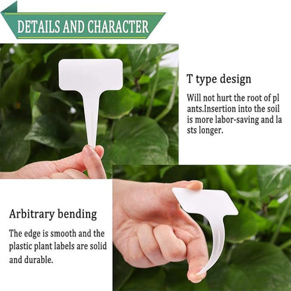 200pcs Plant Labels, Seed Remark Name Sign, Waterproof Flower Potting Name Markers, Record Plant Time Name Garden Seedling Marker Nursery Plant Tags Seed Label Potted Plant Stakes for Outdoor Garden