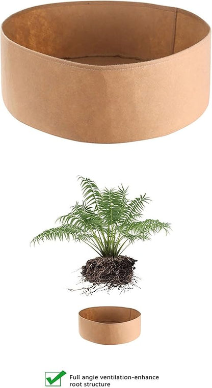 Ulalaza 3PCS Potato Grow Bags with Flap Plant Grow Bags Fabric Multi Ribbon Potato Bag Tomato Vegetable Growth Non-Woven Felt Planting Bag Transparent