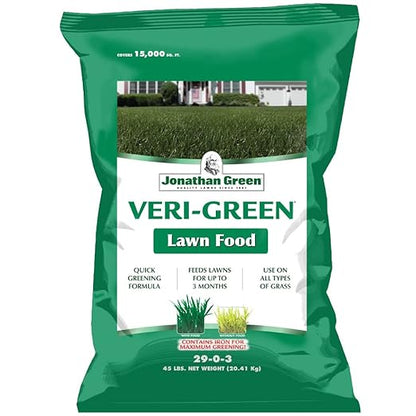 Jonathan Green (16005) Veri-Green Nitrogen Lawn Fertilizer - 29-0-3 Nitrogen Grass Fertilizer (15,000 Sq. Ft.)