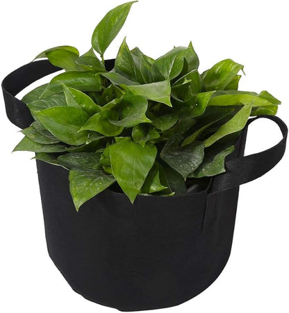 Black Felt Plants Growing Bag, Plant Grow Bags Garden Bag to Grow Vegetables, Vegetable Potato Planter Containers Flower Aeration Planting Pot Container for Planting Potatoes (5 Gallon (25 x 30cm))
