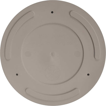 Bloem Mathers 6" Pebble Stone Round Modern Resin Garden Planter Pot with Drainage Holes and Removable Saucer Tray Included