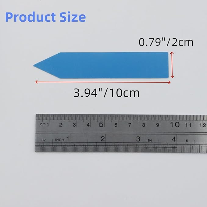 200 Pcs 4" Plant Tags and Labels Plastic Garden Labels Stakes for Seedlings Vegetable Garden, Blue