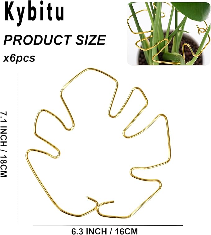 6PCS Plant Stem Support, Monstera Plant Support, Unique Designed Stable Plant Support Stakes for Plants Stabilizer, Turtle Shell Bamboo Clamp Set for Outdoor & Indoor Climbing Plants Thriving Growth