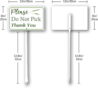 Boylee (8X12) IN Please Do Not Pick Green Onion Thank You Yard Sign With Stake Rustproof Aluminum Fruit Vegetable Signs Stand for Home Orchard Garden Outdoor Decoration
