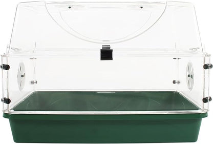 EarlyGrow Medium Seed and Herb Domed Propagator with Vented Side Height Extension and Security Clip Set,Green