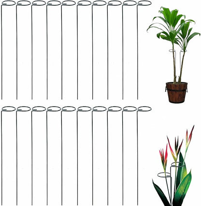 36 Inches Single Stem Plant Support Stakes Steel Garden Stakes Plant Stem Support, Pack of 20