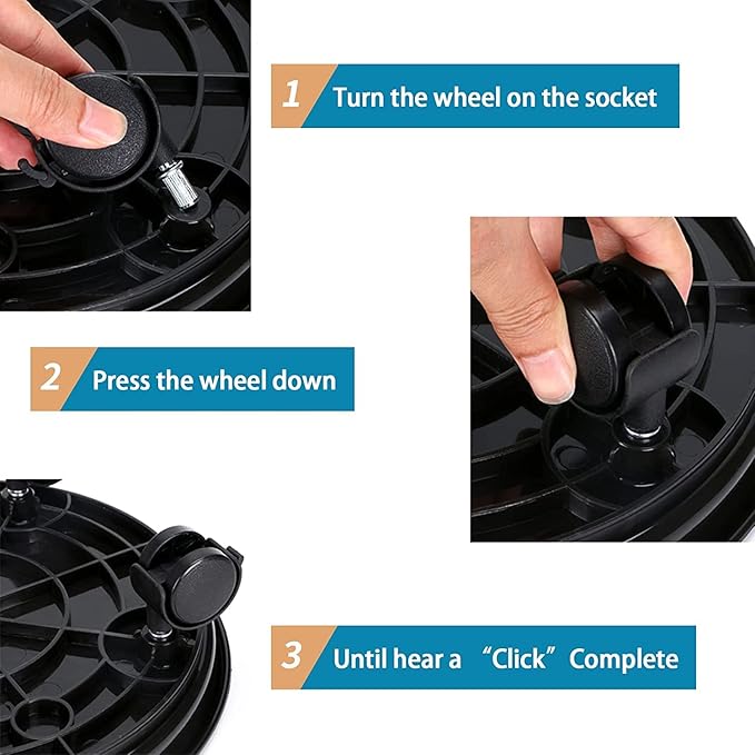 2Pcs Plant Caddy,Planter Pot Mover, Plant Pot Pallet Dolly Caster with Universal Wheels, Round Movable Planter Dolly Trolley Tray Pallet Outdoor Indoor Tree Flower Stand Planter (15.5 inch+2pcs+black)