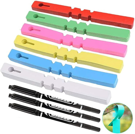 120PCS Plant Labels Tree Tags, Wrap Around Hanging Plant Tags and Labels for Outdoor Plants Waterproof, Garden Markers for Seedlings with Permanent Marker Pens