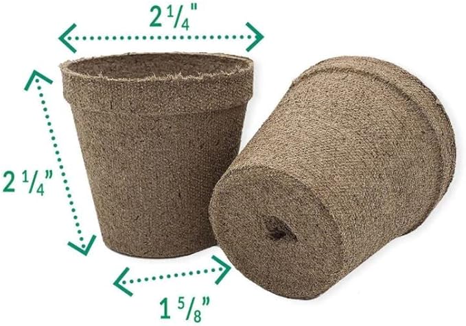 Jiffy-Pots Organic Seed Starting 2" Biodegradable Peat Pots, 26 Pack