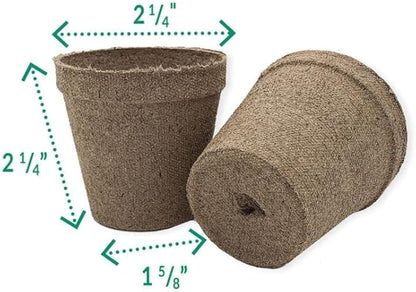 Jiffy-Pots Organic Seed Starting 2" Biodegradable Peat Pots, 26 Pack