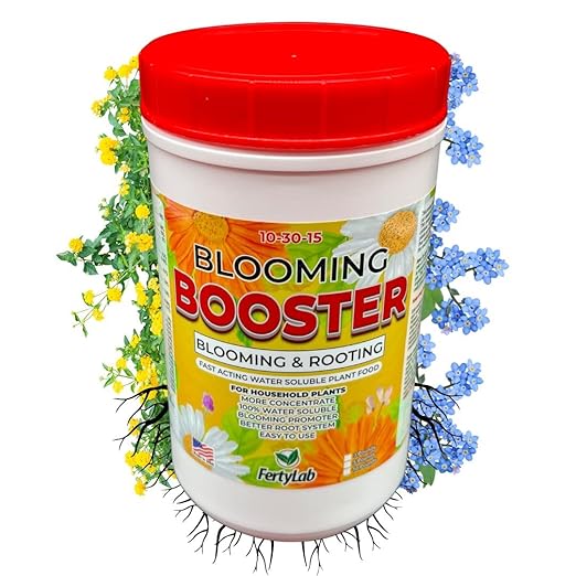 Bloom Booster - Flower Fertilizer for Indoor and Outdoor Plants - Blooming Promoter - Potted Plant Food - Water Soluble Flower Fertilizer - for Roots and Flowers - Tech Grade Raw Materials (3lb)