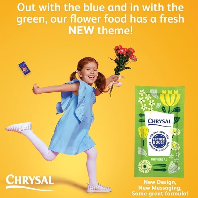 Chrysal Flower Boost – Clear Flower Food Packets for Flower Arrangements & Bouquets – Floral Supplies for Fresh Flowers – Fresh Flower Arrangements Supplies (5g - 600 Ct)