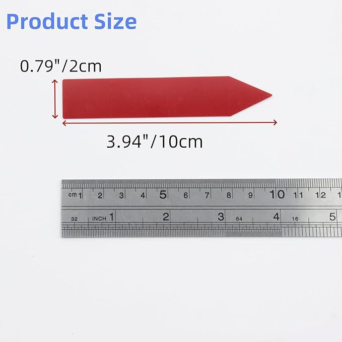 200 Pcs 4 Inch Plant Stakes for Outdoor Plants Plastic Plant Labels Tags Garden Markers for Seedling Gardening Tag, Red