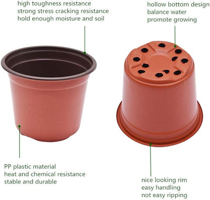 4.7"" Seedling Pots Plastic Plant Containers Replacement for Seeds Germination, Succulents Planting, Seeds Starting - 100 Pcs