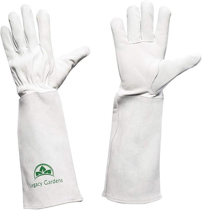 X-Large Thornproof Garden Gloves for Women and Men - Protective, Durable, and Breathable Goat Leather Gloves for Pruning, Gardening, and Outdoor Work