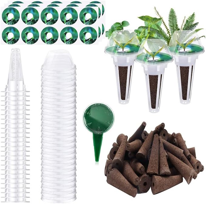 YBB 24 Sets Seed Pod Kit for Aerogarden, Hydroponics Sponges Grow Anything Kit Garden Seed Starting System Indoor Hydroponics Supplies with Seed Dispenser
