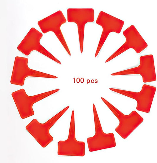 100 Pcs 5.5 x10cm Plastic Plant T-Type Tags Nursery Garden Labels, Garden Plant Markers, Waterproof Garden Signs for Outdoor Garden Plants Garden Potted Plants
