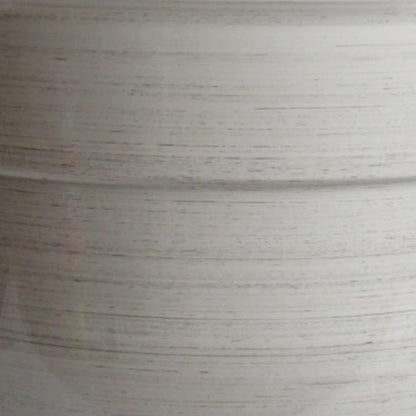 Garden Elements Indoor/Outdoor Glazed Brushed Happy Plastic Planter, Large, Cream, 15"