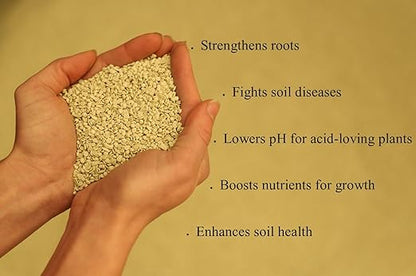 Organic Elemental Sulfur Fertilizer 90% 20 Pounds Acidic Soil Amendment, Hydrangea & Blueberry Fertilizer, Ideal for Garden Soil & Lawn Care - Lancaster Agricultural Products.